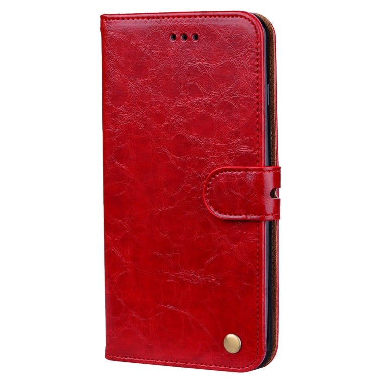 For iPhone 8 Plus & 7 Plus Business Style Oil Wax Texture Horizontal Flip Leather Case with Holder & Card Slots & Wallet (Red) - More iPhone Cases by buy2fix | Online Shopping UK | buy2fix