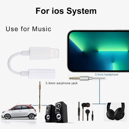 8 Pin Male to 3.5mm Female Audio Adapter Cable, Need to Connect Bluetooth, Length: about 7.5cm - Earphone Adapter by buy2fix | Online Shopping UK | buy2fix