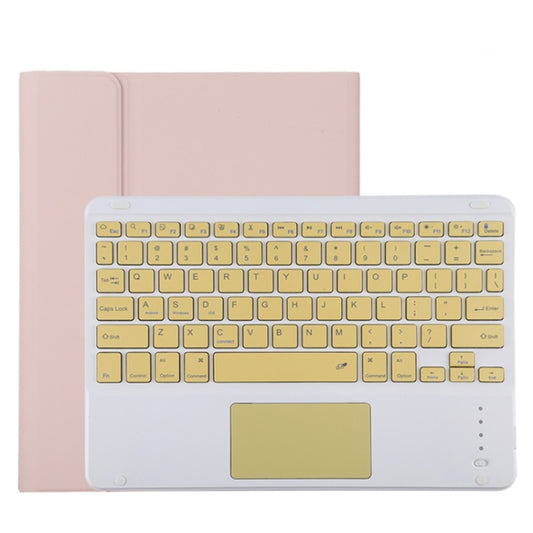 TG11BC Detachable Bluetooth Yellow Keyboard Microfiber Leather Tablet Case for iPad Pro 11 inch (2020), with Touchpad & Pen Slot & Holder (Pink) - For iPad Pro by buy2fix | Online Shopping UK | buy2fix