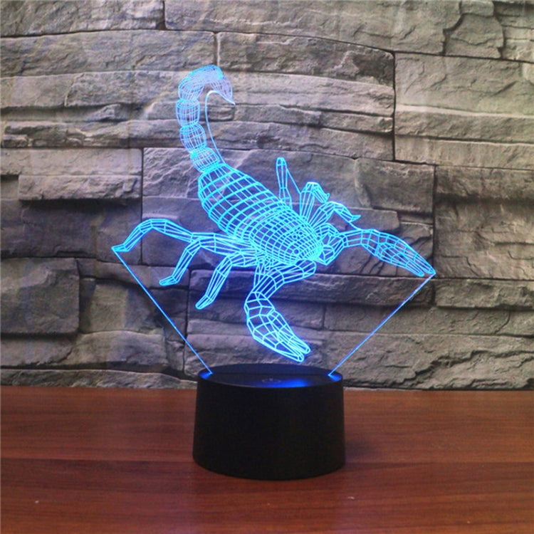 Scorpion Shape 3D Colorful LED Vision Light Table Lamp, Charging Touch Version - Novelty Lighting by buy2fix | Online Shopping UK | buy2fix