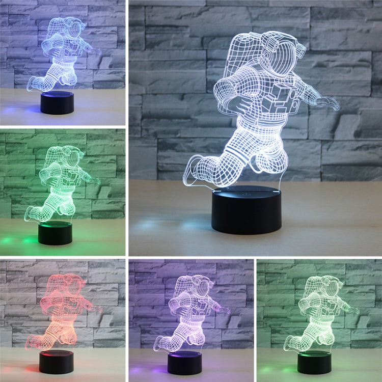Astronaut Shape 3D Colorful LED Vision Light Table Lamp, Crack Remote Control Version - Novelty Lighting by buy2fix | Online Shopping UK | buy2fix