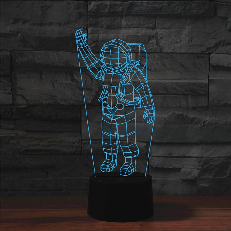 Astronaut Shape 3D Colorful LED Vision Light Table Lamp, Crack Remote Control Version - Novelty Lighting by buy2fix | Online Shopping UK | buy2fix