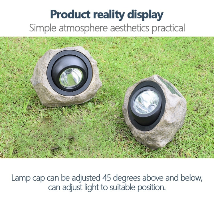 Solar Powered Simulated Stone Spotlight LED Light IP65 Waterproof Outdoor Garden Lawn Lamp - Solar Lights by buy2fix | Online Shopping UK | buy2fix