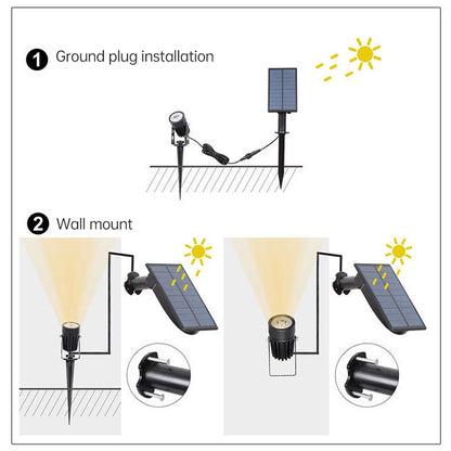 6W One for Two Solar Spotlight Outdoor IP65 Waterproof Light Control Induction Lawn Lamp, Luminous Flux: 300-400lm (White Light) - Solar Lights by buy2fix | Online Shopping UK | buy2fix