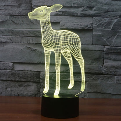 Deer Style 3D Touch Switch Control LED Light , 7 Color Discoloration Creative Visual Stereo Lamp Desk Lamp Night Light - Novelty Lighting by buy2fix | Online Shopping UK | buy2fix