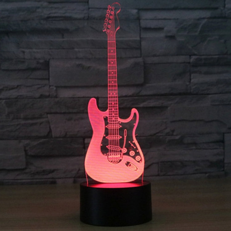 Electric Guitar Shape 3D Touch Switch Control LED Light , 7 Color Discoloration Creative Visual Stereo Lamp Desk Lamp Night Light - Novelty Lighting by buy2fix | Online Shopping UK | buy2fix