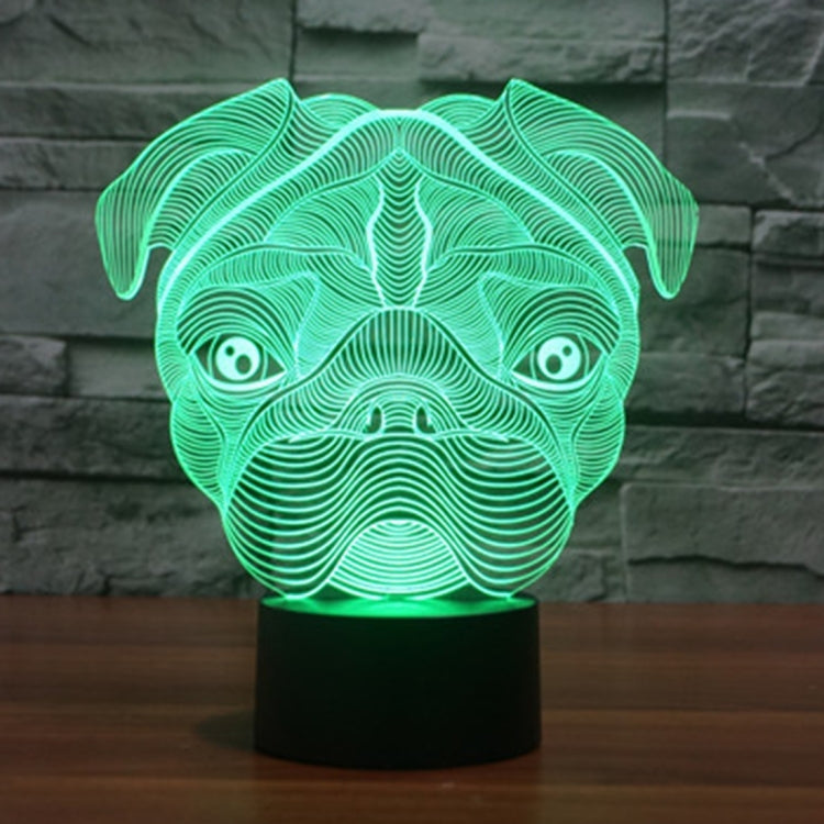 Dog Shape 3D Touch Switch Control LED Light , 7 Color Discoloration Creative Visual Stereo Lamp Desk Lamp Night Light - Novelty Lighting by buy2fix | Online Shopping UK | buy2fix