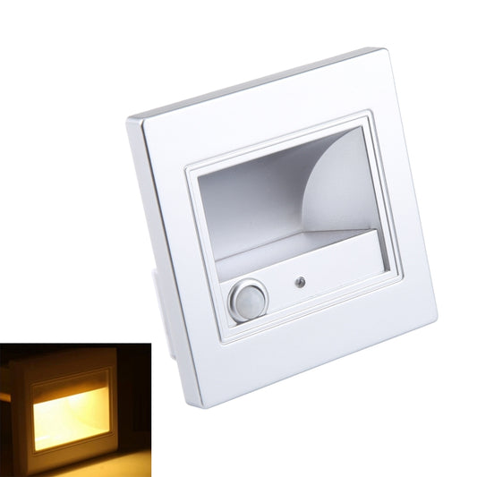 Square Wall Light Lamp for Stairs Step Corner, AC 85-265V (Silver) - Sensor LED Lights by buy2fix | Online Shopping UK | buy2fix