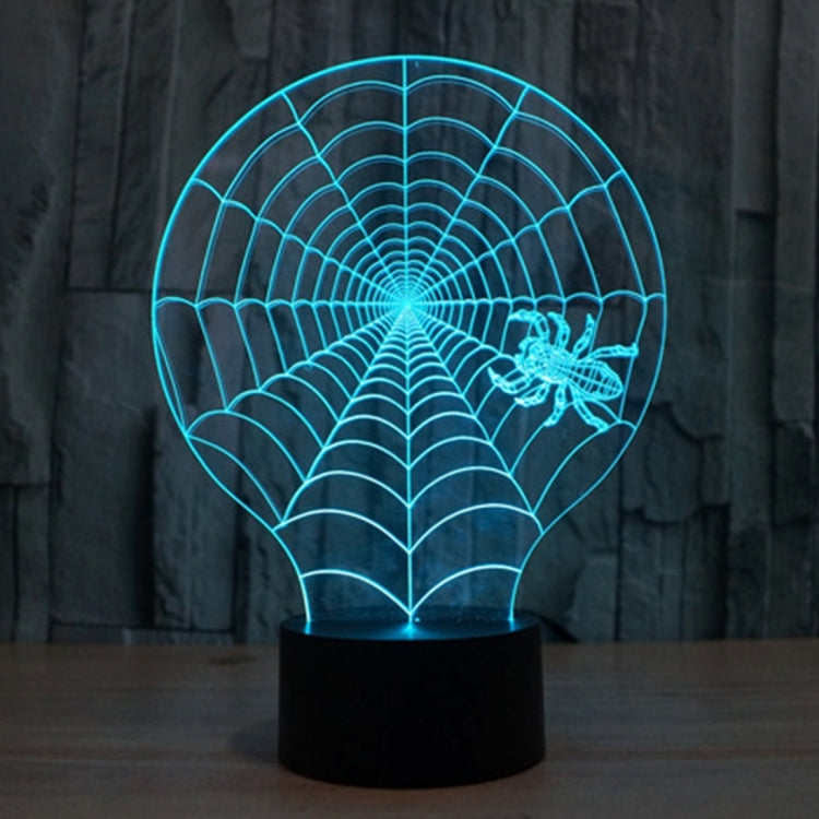 Cobweb Style 3D Touch Switch Control LED Light , 7 Colour Discoloration Creative Visual Stereo Lamp Desk Lamp Night Light - Novelty Lighting by buy2fix | Online Shopping UK | buy2fix