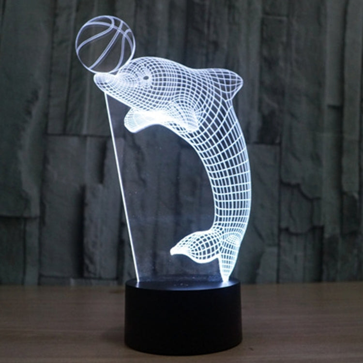 Dolphin Heading the Ball Style 3D Touch Switch Control LED Light , 7 Color Discoloration Creative Visual Stereo Lamp Desk Lamp Night Light - Novelty Lighting by buy2fix | Online Shopping UK | buy2fix