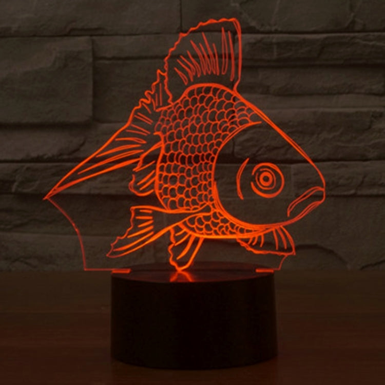 Goldfish Style 3D Touch Switch Control LED Light , 7 Color Discoloration Creative Visual Stereo Lamp Desk Lamp Night Light - Novelty Lighting by buy2fix | Online Shopping UK | buy2fix