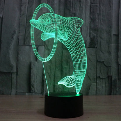 Dolphin Style 3D Touch Switch Control LED Light , 7 Colour Discoloration Creative Visual Stereo Lamp Desk Lamp Night Light - Novelty Lighting by buy2fix | Online Shopping UK | buy2fix