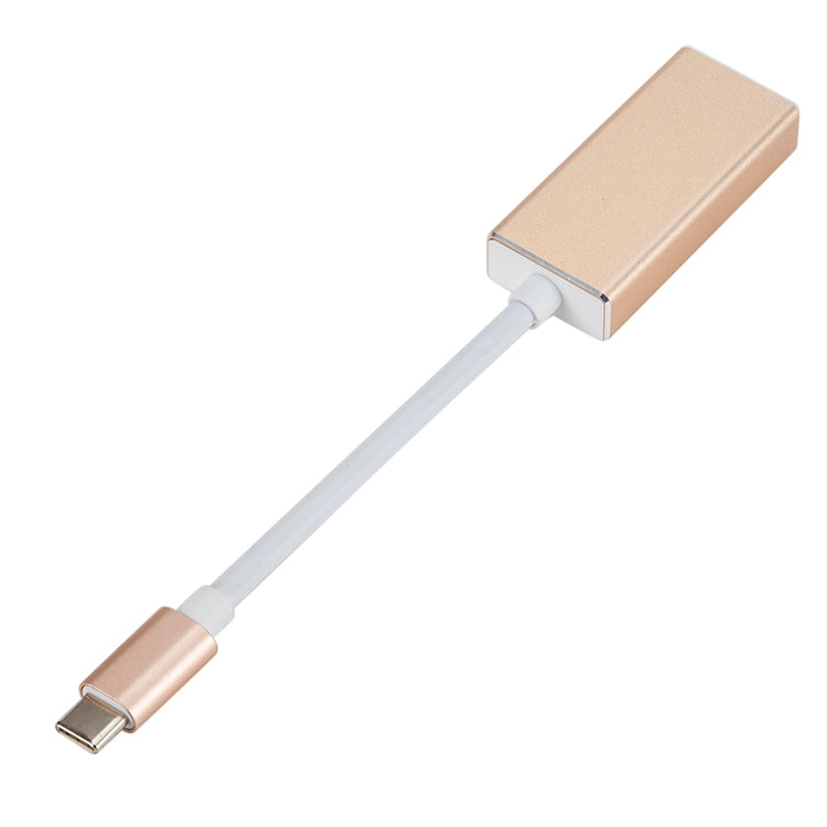 USB-C / Type-C 3.1 Male to Mini DP Female HD Converter, Length: 12cm(Gold) - Cable & Adapter by buy2fix | Online Shopping UK | buy2fix