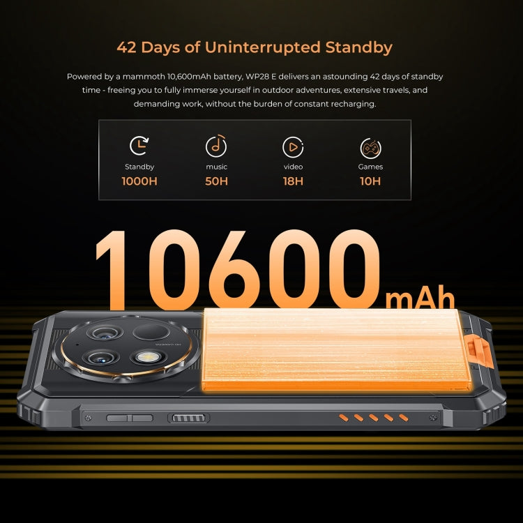 [HK Warehouse] Oukitel WP28 E IP68/IP69K Rugged Phone, 4GB+64GB, 6.52 inch Unisoc T606 Octa-core, NFC, OTG, Network: 4G (Orange) - Other by OUKITEL | Online Shopping UK | buy2fix