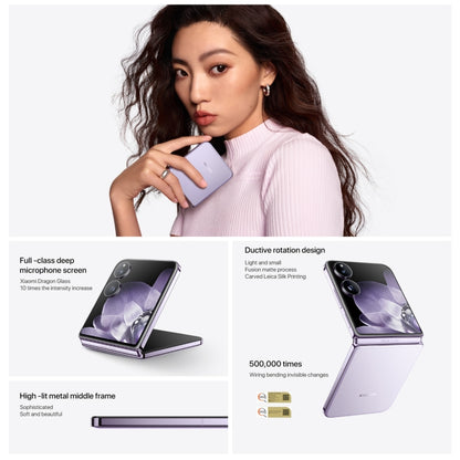 Xiaomi MIX Flip, 12GB+512GB, 6.86 inch + 4.01 inch Xiaomi HyperOS Snapdragon 8 Gen 3 Octa Core 4nm up to 3.3GHz, NFC, Network: 5G (Phantom Purple) - Xiaomi MI by buy2fix | Online Shopping UK | buy2fix