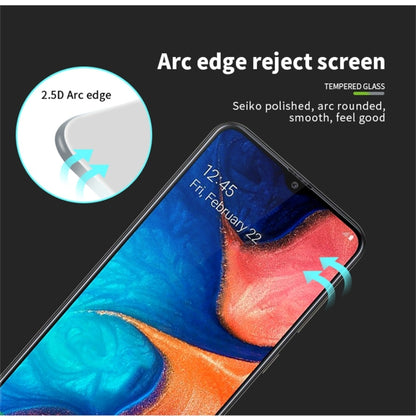 PINWUYO 9H 2.5D Full Screen Tempered Glass Film for Galaxy A20E (Black) - Galaxy Tempered Glass by PINWUYO | Online Shopping UK | buy2fix