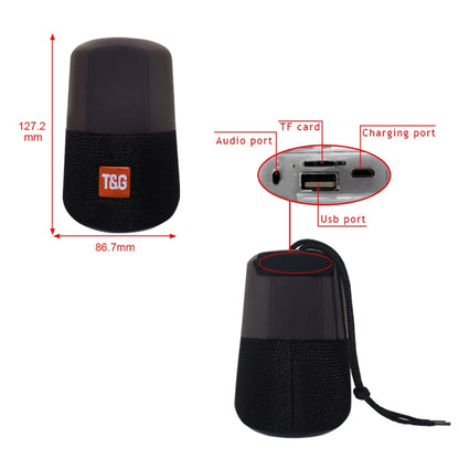 T&G TG168 Portable Wireless Bluetooth V5.0 Stereo Speaker with Handle, Built-in MIC, Support Flashing LED Light & TF Card & U Disk & AUX IN & FM(Black) - Desktop Speaker by T&G | Online Shopping UK | buy2fix