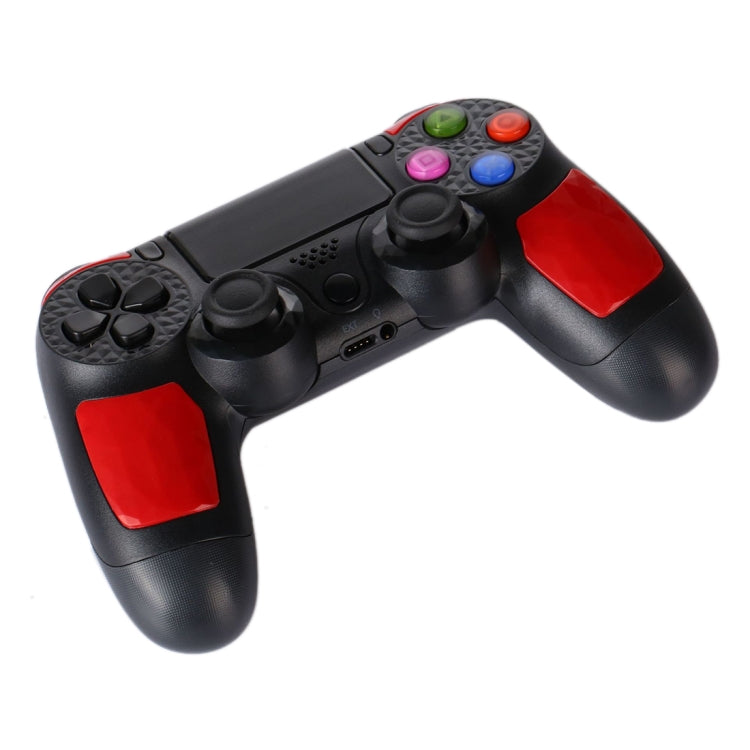 Wireless Bluetooth Diamond Texture Shock Touch Plate Game Handle Controller with Smart Indicator for Sony PS4(Red) - Gamepads by buy2fix | Online Shopping UK | buy2fix