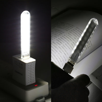 8LEDs 5V 200LM USB LED Book Light Portable Night Light, with Type-C Adapter(White Light) - USB Light by buy2fix | Online Shopping UK | buy2fix