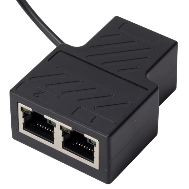 OZHW1 RJ45 1 to 2 Splitter Adapter Network 100M LAN Ethernet Female Connector - Network Hubs by buy2fix | Online Shopping UK | buy2fix