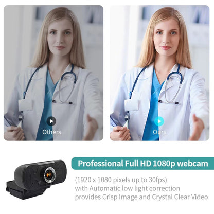 HD-F18 1080P Multi-function HD Camera WebCam with Microphone(Black) - HD Camera by buy2fix | Online Shopping UK | buy2fix