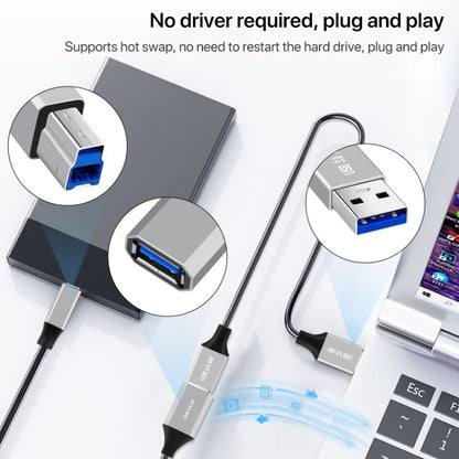 USB-C / Type-C 3.1 to USB 3.0 Male Square Port Printer Data Transmission Extension Cable, Length:0.5m - USB Cable by buy2fix | Online Shopping UK | buy2fix