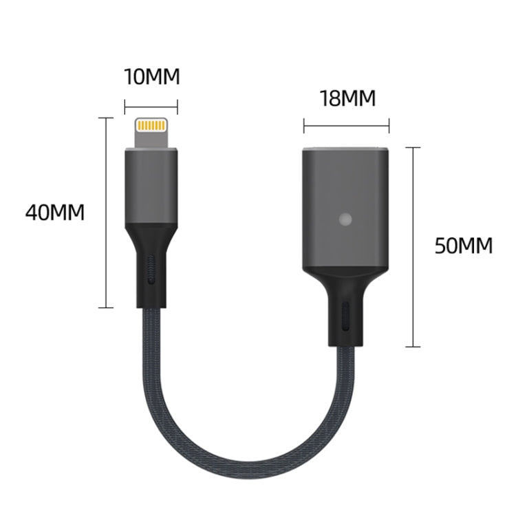 8 Pin to USB OTG Adapter Cable, Suitable for Systems Above IOS 13 (Red) - Converter & Adapter by buy2fix | Online Shopping UK | buy2fix