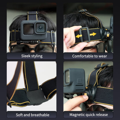 PULUZ Magnetic Quick-release Head Strap Harness Belt (Black) - Head Belt by PULUZ | Online Shopping UK | buy2fix