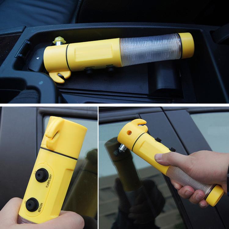 4 in 1 Multi-function Emergency LED Flashlight for Auto-used - Emergency Hammer by buy2fix | Online Shopping UK | buy2fix