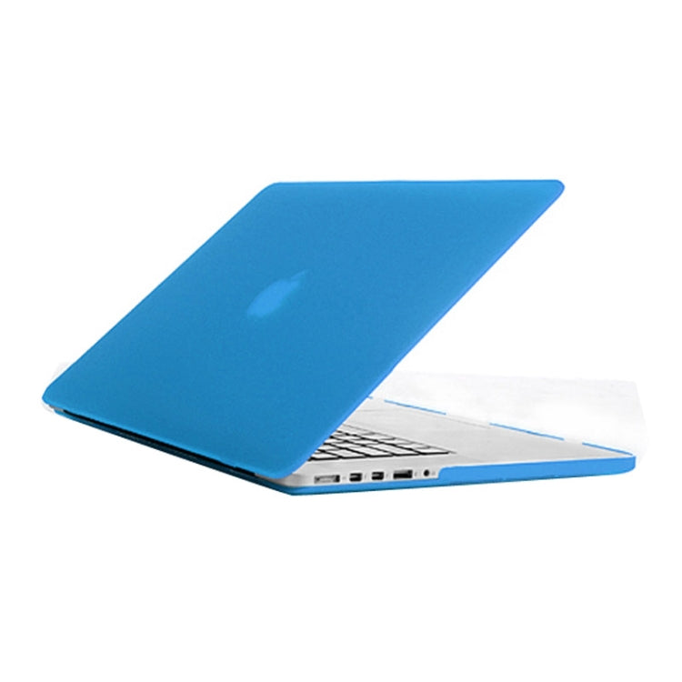 Frosted Hard Protective Case for Macbook Pro Retina 15.4 inch  A1398(Baby Blue) - MacBook Pro Cases by buy2fix | Online Shopping UK | buy2fix