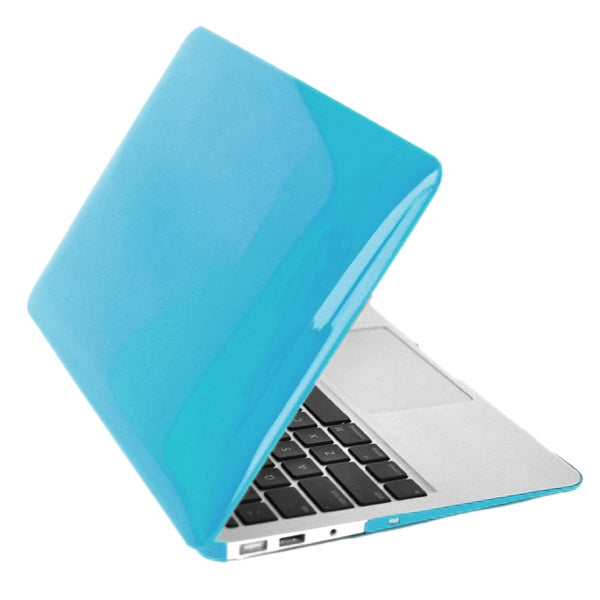 ENKAY for MacBook Air 11.6 inch (US Version) / A1370 / A1465 4 in 1 Crystal Hard Shell Plastic Protective Case with Screen Protector & Keyboard Guard & Anti-dust Plugs(Blue) - MacBook Air Cases by ENKAY | Online Shopping UK | buy2fix