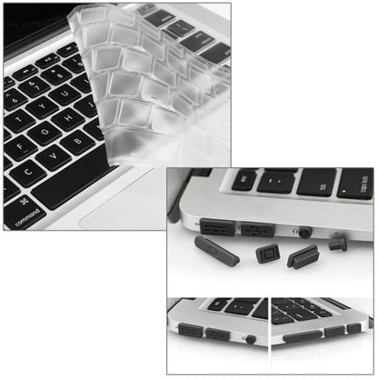 ENKAY for Macbook Air 11.6 inch (US Version) / A1370 / A1465 Hat-Prince 3 in 1 Crystal Hard Shell Plastic Protective Case with Keyboard Guard & Port Dust Plug(Black) - MacBook Air Cases by ENKAY | Online Shopping UK | buy2fix