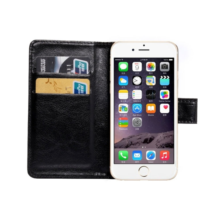 4.3-4.8 Inch Universal Crazy Horse Texture 360 Degree Rotating Carry Case with Holder & Card Slots for iPhone 6 & 6S / Galaxy S4 / S3 / i9500 / i9300(Black) -  by buy2fix | Online Shopping UK | buy2fix