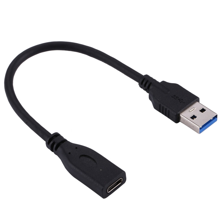 USB 3.0 Male to USB-C / Type-C 3.1 Female Adapter Cable, Cable Length: About 20cm(Black) - USB-C & Type-C Cable by buy2fix | Online Shopping UK | buy2fix