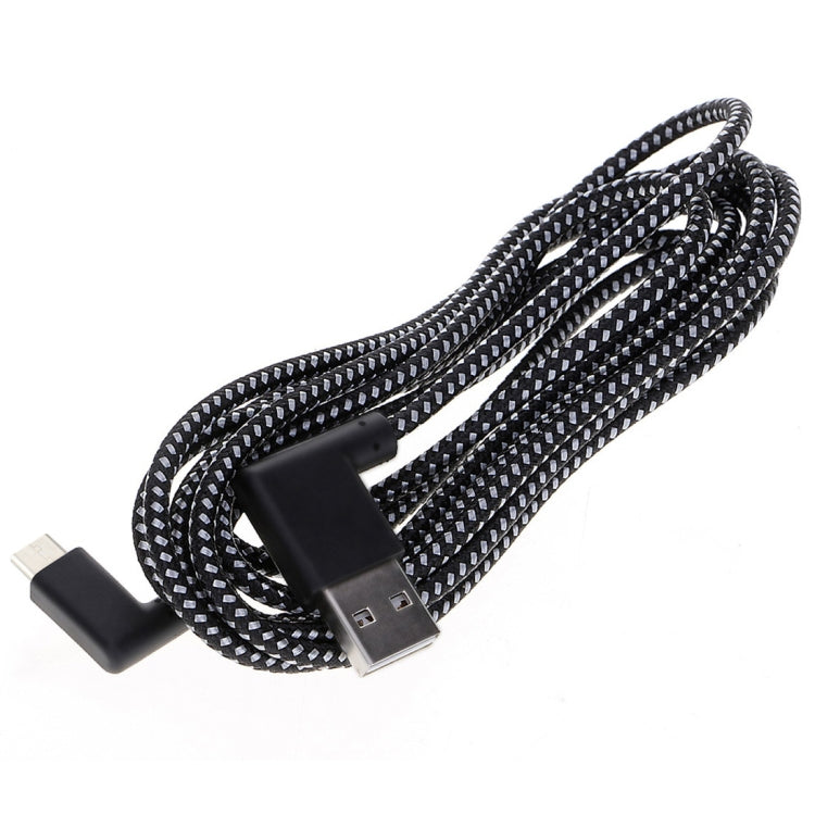 2m 2A USB to USB-C / Type-C Nylon Weave Style Double Elbow Data Sync Charging Cable - USB-C & Type-C Cable by buy2fix | Online Shopping UK | buy2fix