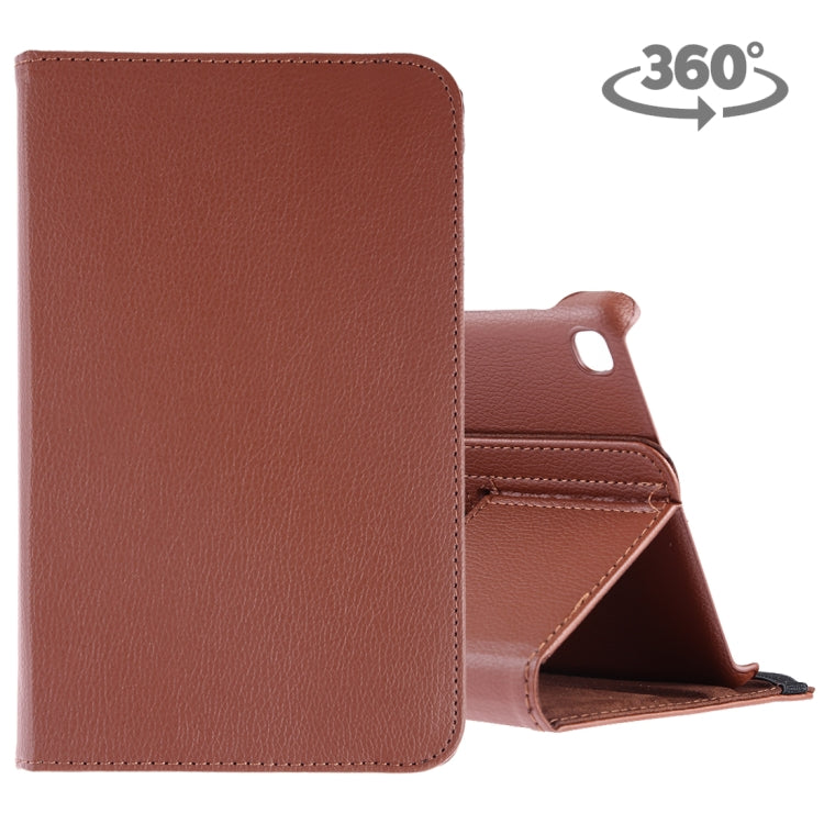 Litchi Texture Horizontal Flip 360 Degrees Rotation Leather Case for Galaxy Tab A 8 (2019) / P200 / P205, with Holder (Brown) - Tab A 8.0 & S Pen (2019) P200/P205 by buy2fix | Online Shopping UK | buy2fix