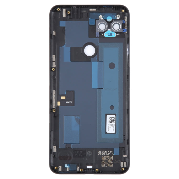 For Google Pixel 4A 5G Battery Back Cover with Camera Lens Cover(Black) - Back Cover by buy2fix | Online Shopping UK | buy2fix
