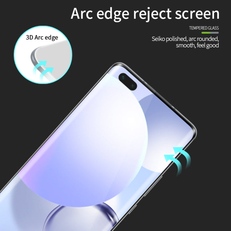 For Huawei Honor 30 Pro / nova 7 Pro PINWUYO 9H 3D Hot Bending Tempered Glass Film(Black) - Honor Tempered Glass by PINWUYO | Online Shopping UK | buy2fix