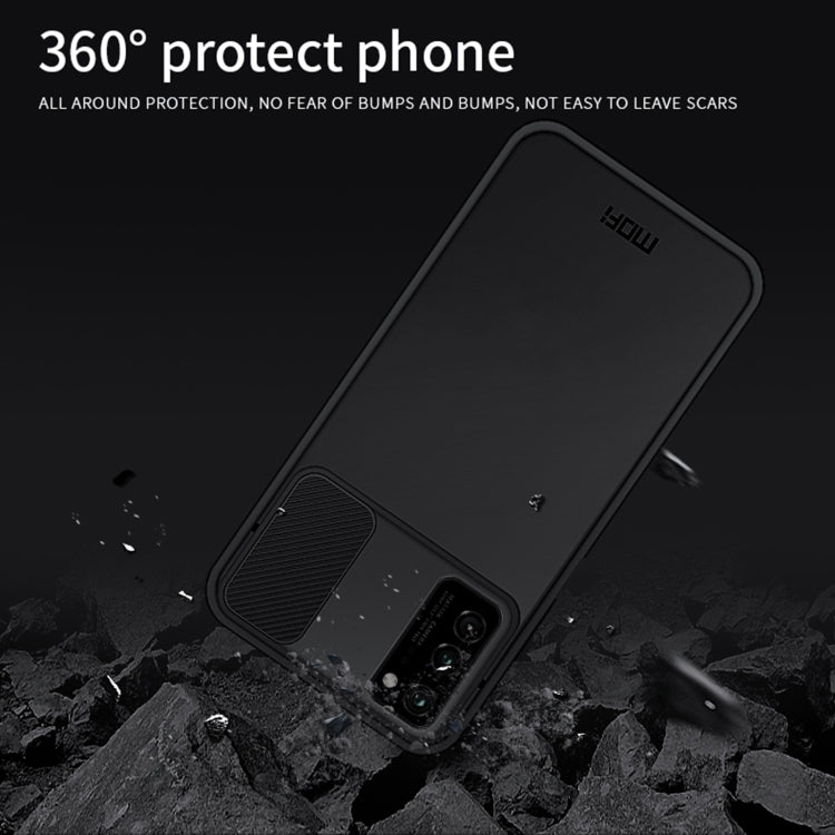 For Huawei HonorV30 MOFI Xing Dun Series PC + TPU Anti-peep Waterproof And Anti-drop All-inclusive Protective Shell, Translucent Frosted(Black) - Huawei Cases by MOFI | Online Shopping UK | buy2fix