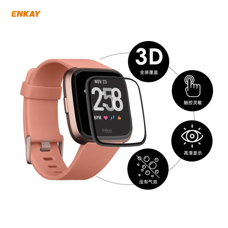 1 PCS For Fitbit Versa 3 / Fitbit Sense ENKAY Hat-Prince 3D Full Screen Soft PC Edge + PMMA HD Screen Protector Film - Screen Protector by ENKAY | Online Shopping UK | buy2fix