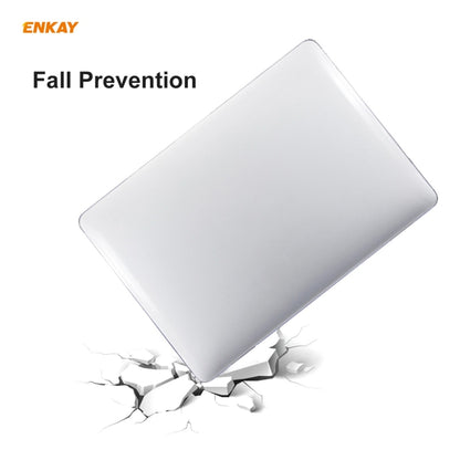 ENKAY 3 in 1 Crystal Laptop Protective Case + US Version TPU Keyboard Film + Anti-dust Plugs Set for MacBook Pro 15.4 inch A1707 & A1990 (with Touch Bar)(Grey) - MacBook Pro Cases by ENKAY | Online Shopping UK | buy2fix