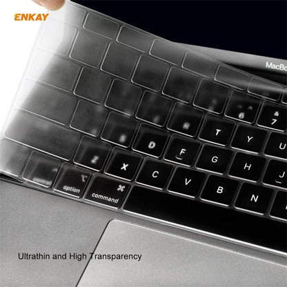 ENKAY 3 in 1 Crystal Laptop Protective Case + US Version TPU Keyboard Film + Anti-dust Plugs Set for MacBook Pro 15.4 inch A1707 & A1990 (with Touch Bar)(Grey) - MacBook Pro Cases by ENKAY | Online Shopping UK | buy2fix