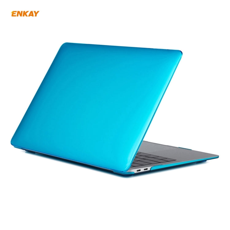 For MacBook Air 13.3 inch A2179 & A2337 2020 ENKAY 3 in 1 Crystal Laptop Protective Case + US Version TPU Keyboard Film + Anti-dust Plugs Set(Light Blue) - MacBook Air Cases by WIWU | Online Shopping UK | buy2fix