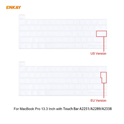 ENKAY 3 in 1 Matte Laptop Protective Case + EU Version TPU Keyboard Film + Anti-dust Plugs Set for MacBook Pro 13.3 inch A2251 & A2289 & A2338 (with Touch Bar)(Light Blue) - MacBook Pro Cases by ENKAY | Online Shopping UK | buy2fix