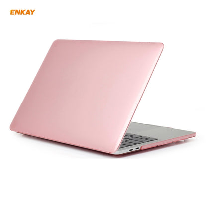 ENKAY 3 in 1 Crystal Laptop Protective Case + US Version TPU Keyboard Film + Anti-dust Plugs Set for MacBook Pro 16 inch A2141 (with Touch Bar)(Pink) - MacBook Pro Cases by ENKAY | Online Shopping UK | buy2fix