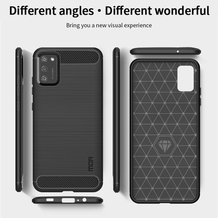 For Samsung Galaxy A02s/M02s/F02s(EU Version) MOFI Gentleness Series Brushed Texture Carbon Fiber Soft TPU Case(Black) - Galaxy Phone Cases by MOFI | Online Shopping UK | buy2fix