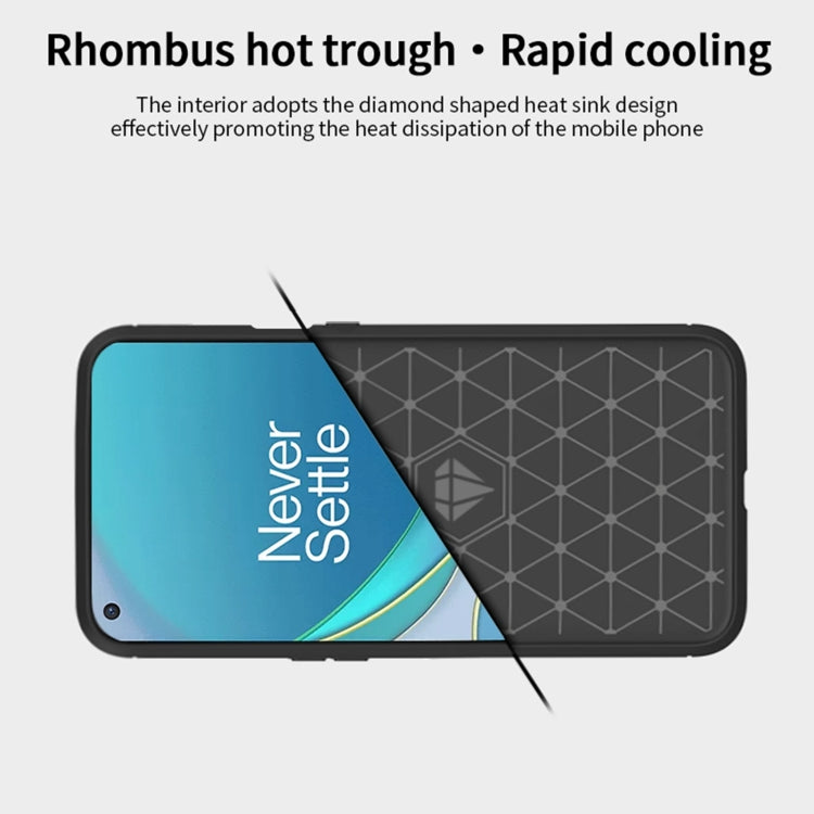 For OnePlus 9 MOFI Gentleness Series Brushed Texture Carbon Fiber Soft TPU Case(Blue) - OnePlus Cases by MOFI | Online Shopping UK | buy2fix