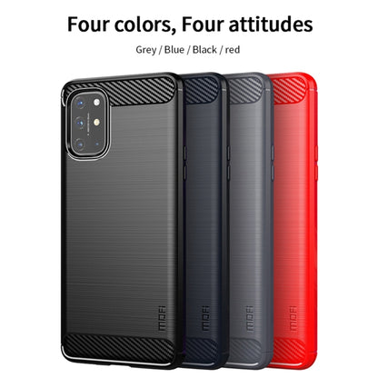 For OnePlus 8T MOFI Gentleness Series Brushed Texture Carbon Fiber Soft TPU Case(Blue) - OnePlus Cases by MOFI | Online Shopping UK | buy2fix