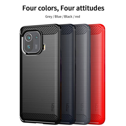 For Xiaomi Mi 11 Pro MOFI Gentleness Series Brushed Texture Carbon Fiber Soft TPU Case(Gray) - Xiaomi Cases by MOFI | Online Shopping UK | buy2fix