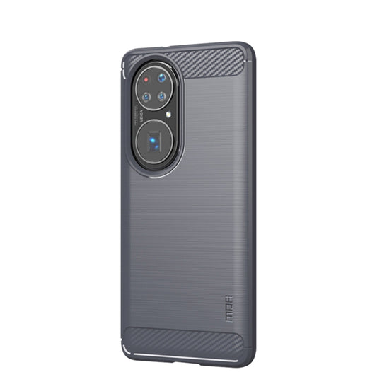 For Huawei P50 MOFI Gentleness Series Brushed Texture Carbon Fiber Soft TPU Case(Gray) - Huawei Cases by MOFI | Online Shopping UK | buy2fix